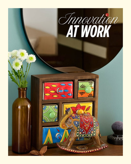 Add a Touch of Artistry to Your Home with Our Handcrafted Ceramic Drawer Chest