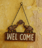 Handcrafted Metal Elephant Welcome Wall Hanging – Rustic Home Entrance Decor