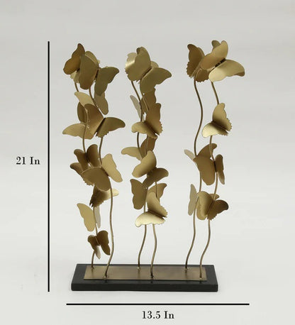 Golden Butterfly Metal Table Decor – Elegant Home Accent
