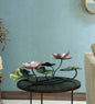 Metal Lotus Flower Table Decor – Pink & Green Handmade Accent